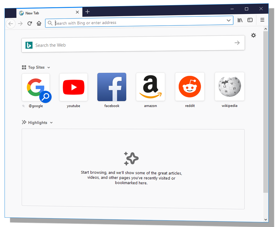 internet browser software screenshot